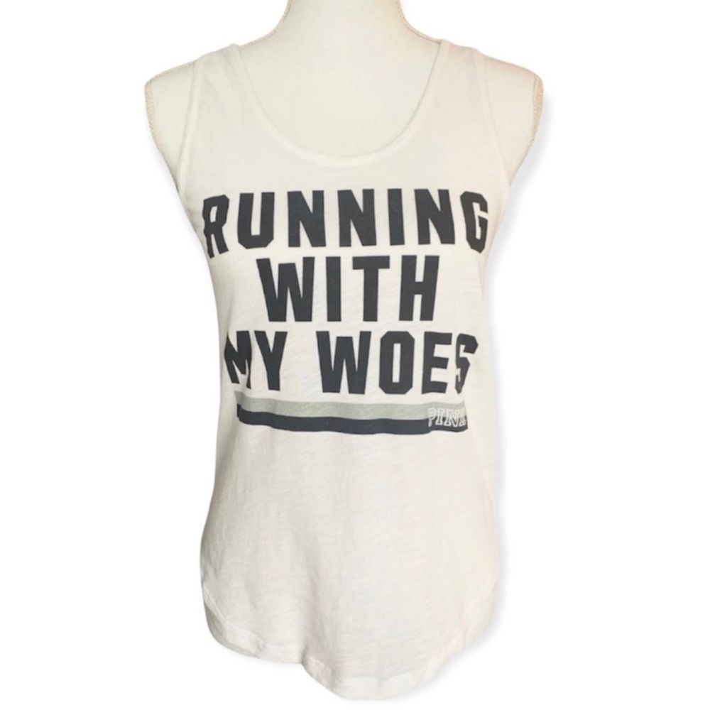 VS PINK XS “Running With My Woes” Tank
